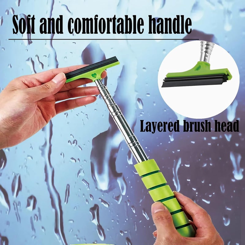 BENACES Retractable Car Side Mirror Squeegee - 3 Pack Portable Telescopic Rearview Wiper, Auto Glass Long Handle Cleaning Tool for All Vehicles - Image 4